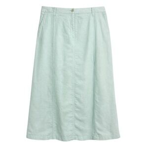 Talbots Quiet Luxury Linen Midi Skirt Womens Sz 6P Coastal Minimalist Clean Girl